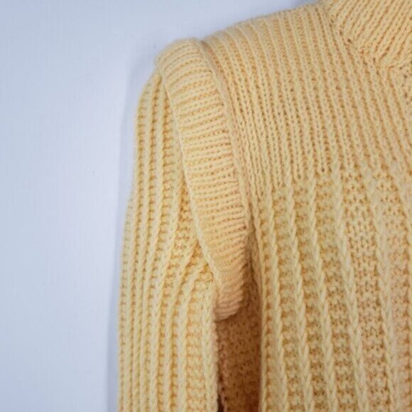 Vintage Handmade Knit Maxi Cardigan Button Up Self Tie POCKETS Medium La… - Picture 9 of 16